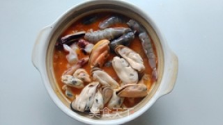 Korean Kimchi Seafood Soup recipe