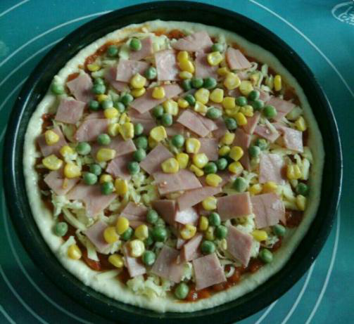 Shrimp Ham Pizza recipe