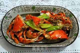 Fried Crab with Green Onion and Ginger recipe