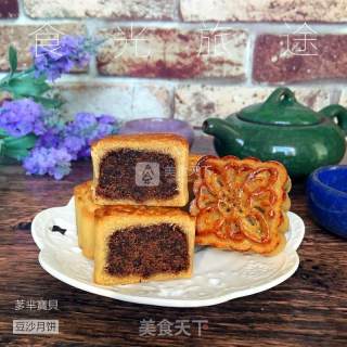 #新良第一节烤大赛# Bean Paste Moon Cake recipe