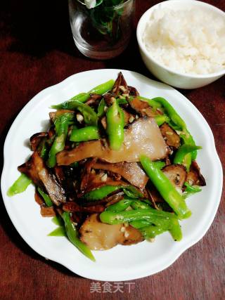 Stir-fried Porcini Mushrooms with Hang Pepper recipe