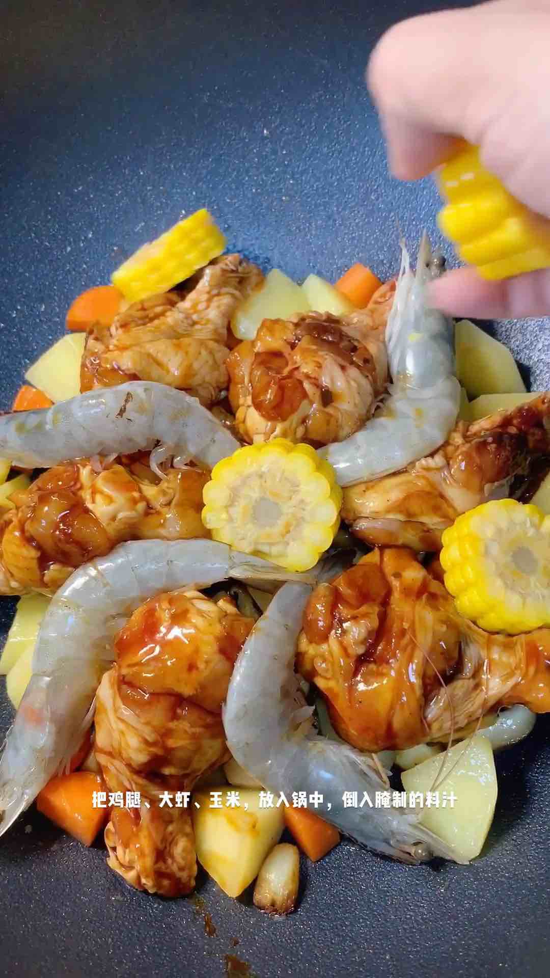 Shrimp and Chicken Drumsticks in Claypot recipe