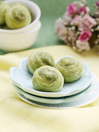 Matcha Custard Crisp