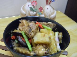 Mushroom Chicken with Yam recipe