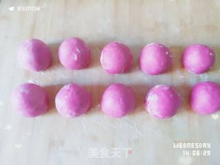 Red Pitaya Bean Paste Buns recipe