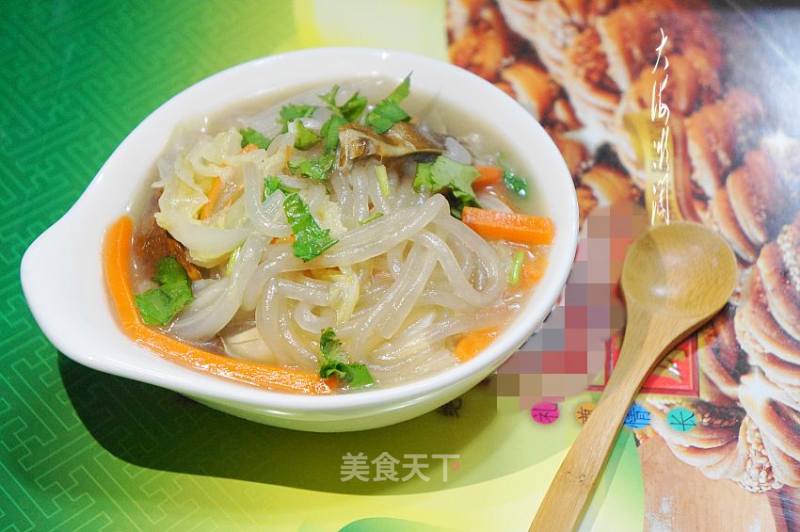 #trust之美#matsutake and Cabbage Stewed Vermicelli recipe