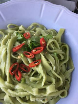 Hand-rolled Noodles with Mutton Soup and Spinach recipe