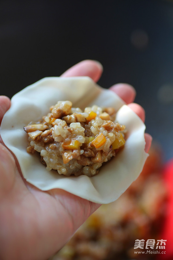 Siu Mai with Glutinous Rice (dumpling Skin Version) recipe