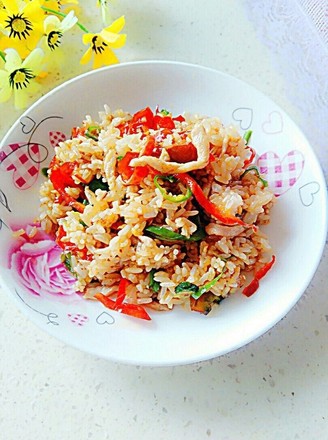 Fried Rice with Chili Shredded Pork recipe