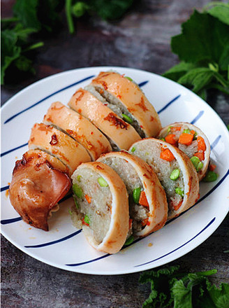 Grilled Squid Wrapped Rice recipe