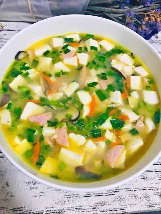 "wild Vegetables" Tofu Mixed Soup recipe