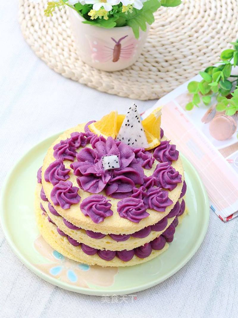#aca Fourth Session Baking Contest# Making Pornographic Nude Cakes with Purple Sweet Potatoes recipe