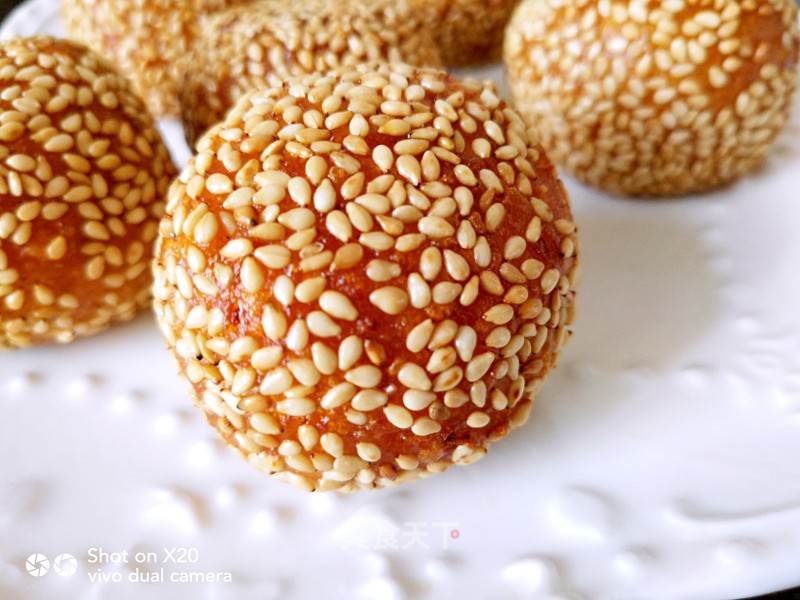 Pumpkin Glutinous Rice Sesame Balls recipe