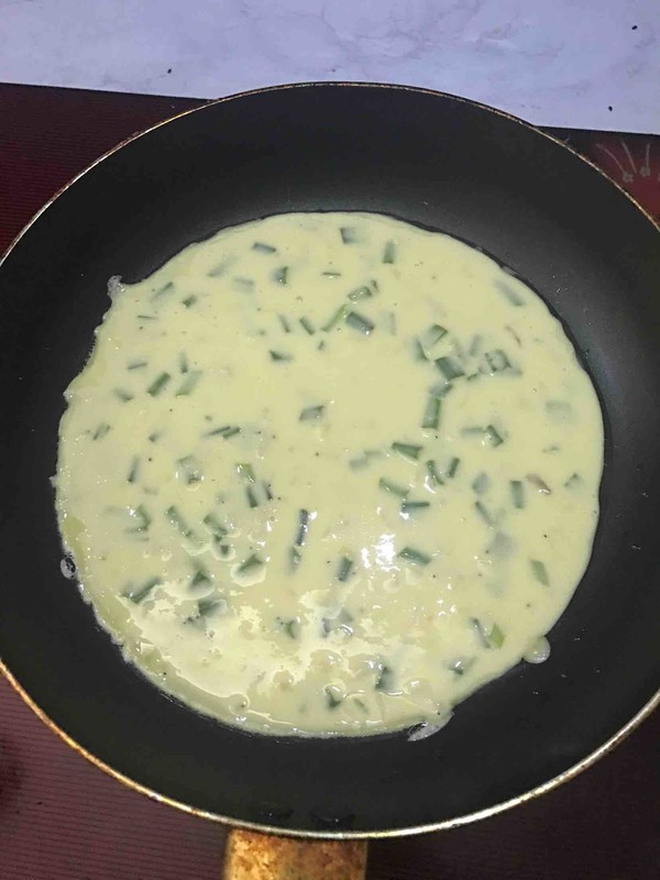 Quick Breakfast ~ Scallion Egg Pancake recipe