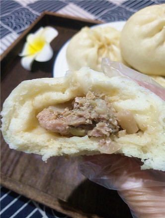 Shredded Pork Buns with Plum and Bamboo Shoots recipe