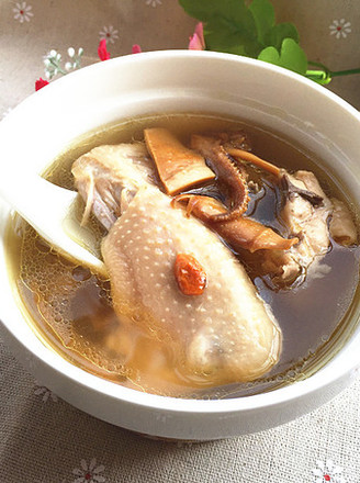 Dried Squid Pot Chicken Soup recipe