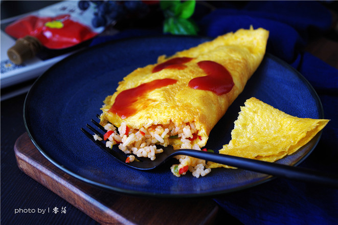 Omelette Rice with Tomato Sauce recipe