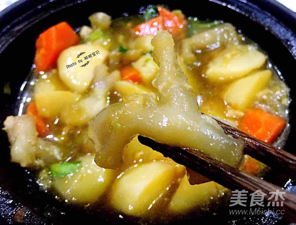 Stewed Tendons with Seasonal Vegetables recipe