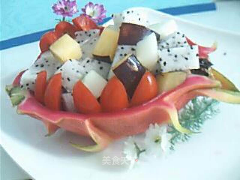 Fire Dragon Fruit and Vegetable Boat recipe