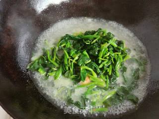 Spinach Soup with Water Chestnut Meatballs recipe