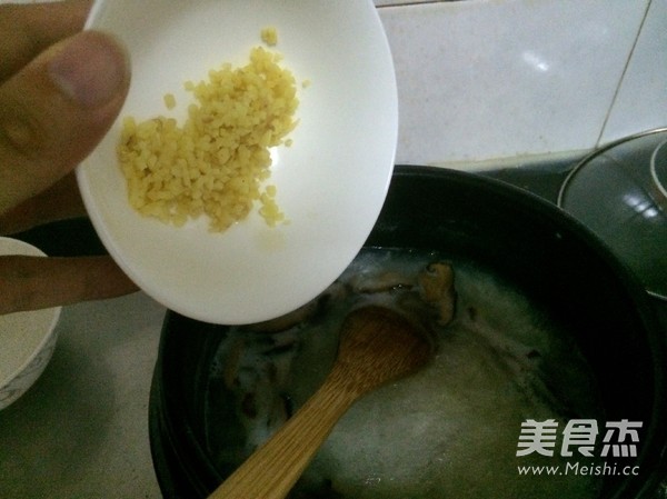 Mushroom Chicken Congee recipe