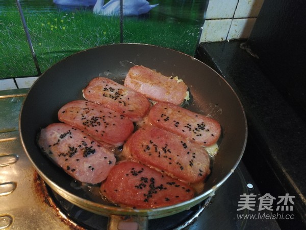 Sesame Banana Luncheon Meat recipe