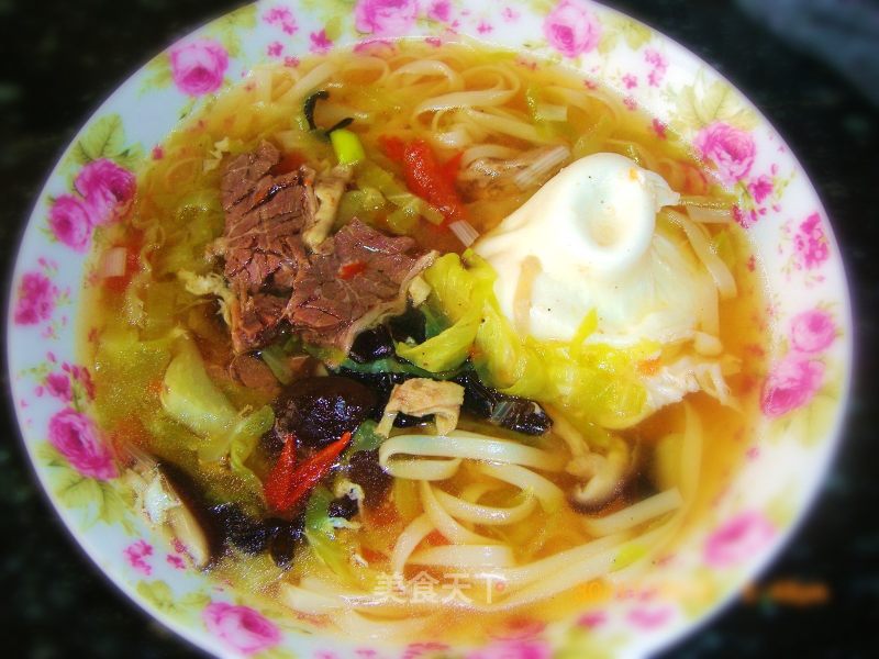 Breakfast Beef Noodle recipe