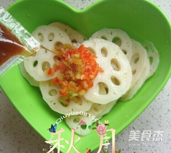 Sliced Lotus Root Mixed with Mustard recipe