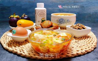 #蛋#shrimp and Tomato Tofu Egg Soup recipe