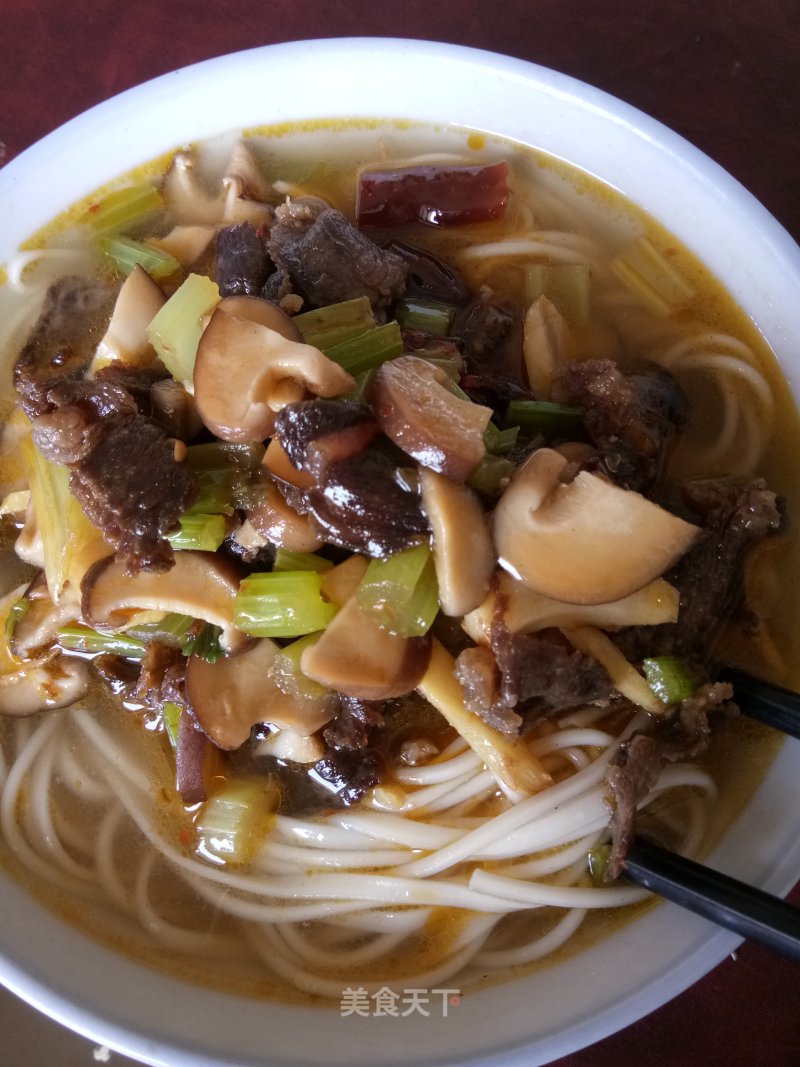Mushroom Beef Noodle recipe