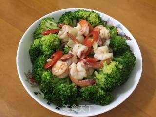 Fried Shrimp Balls with Broccoli recipe