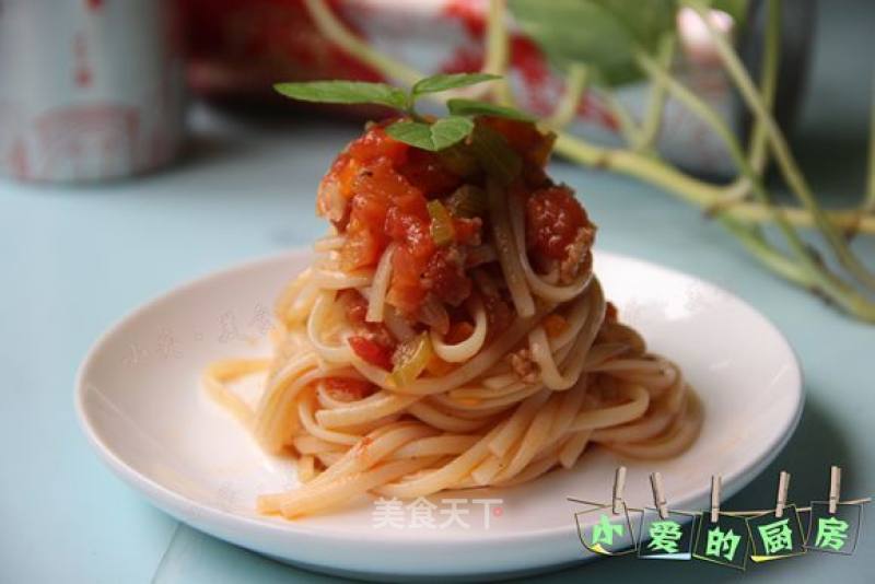 Spaghetti with Tomato Meat Sauce recipe