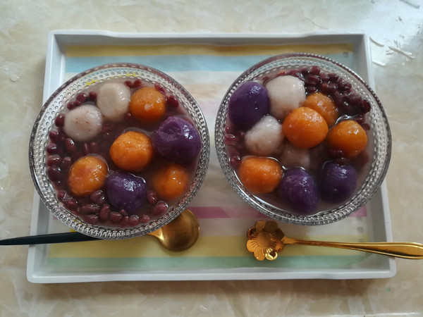 Three-color Taro Balls recipe