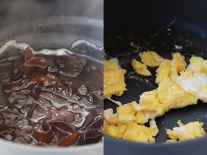 Healthy Low-calorie Home Cooking——scrambled Eggs with Shrimps, Lettuce, Fungus [panasonic Split Rice Cooker] recipe