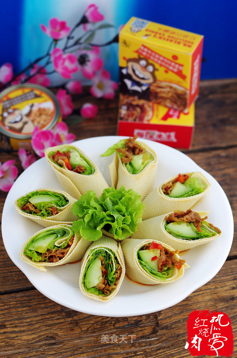 Spicy Scallop and Bean Curd Roll recipe