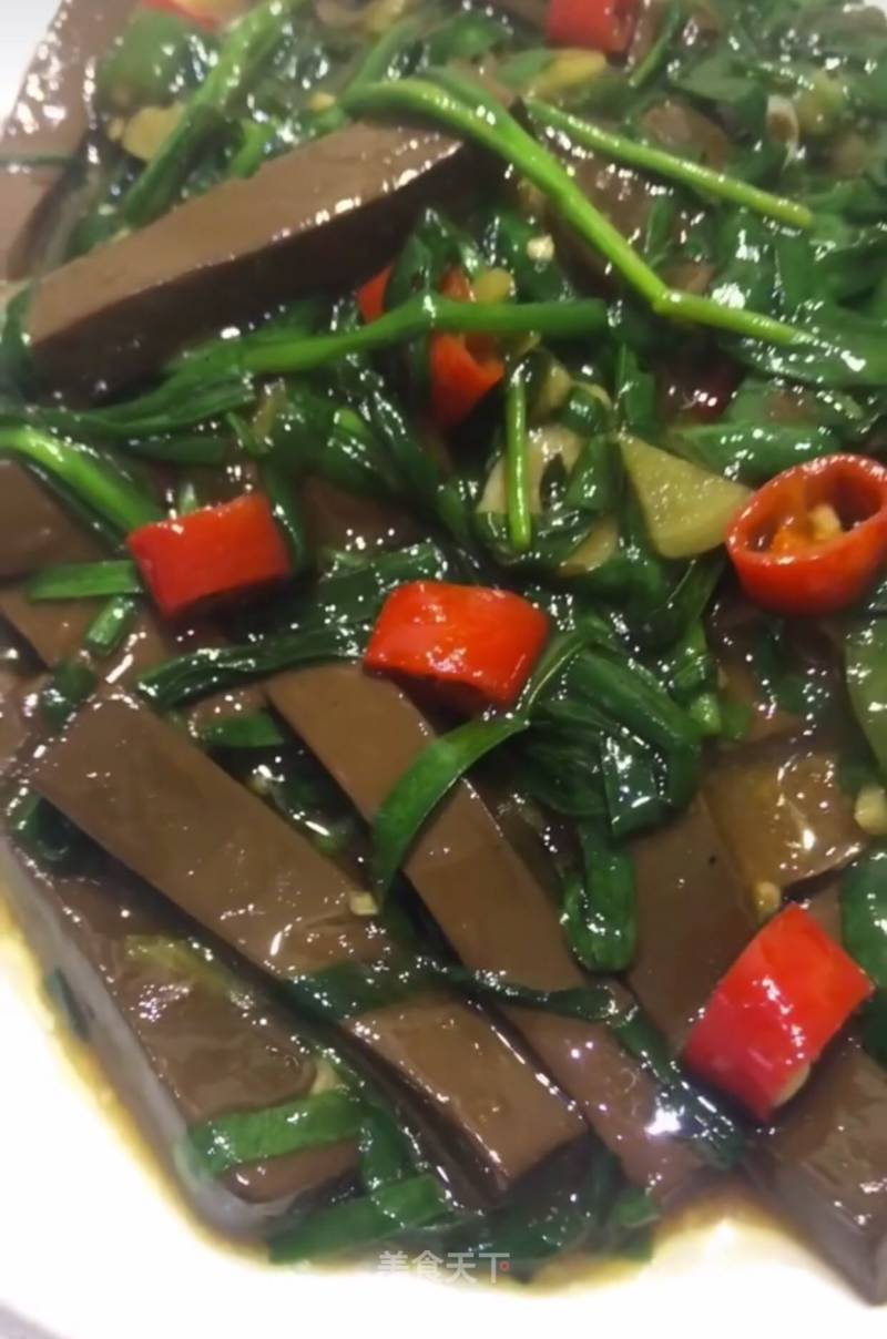 Fried Duck Blood recipe