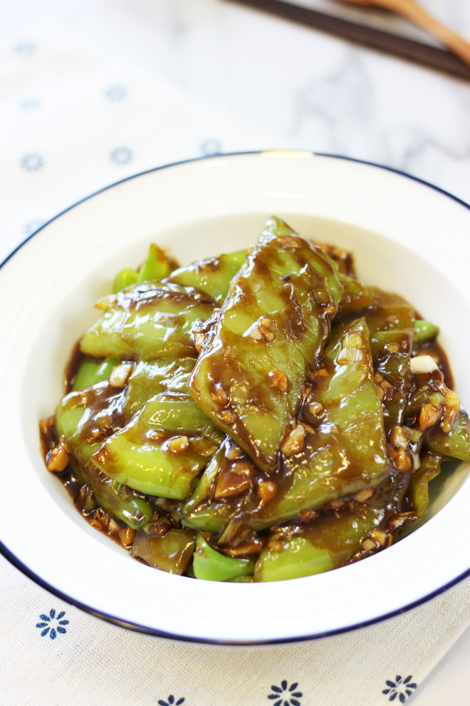 Fast Food with Rice--green Pepper with Tiger Skin recipe