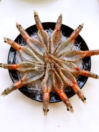 Steamed Shrimp with Golden Silver Garlic Vermicelli recipe