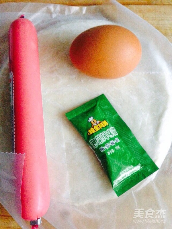 Kimchi Flavored Egg Ham Hand Cake recipe