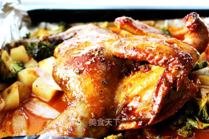 Grilled Chicken with Osmanthus and Tomato Sauce