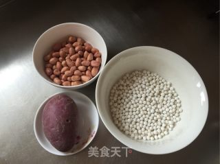 Purple Sweet Potato Peanut Sago recipe