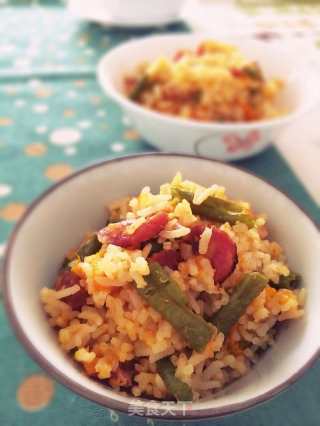 Braised Rice with Warm Yang Sausage recipe