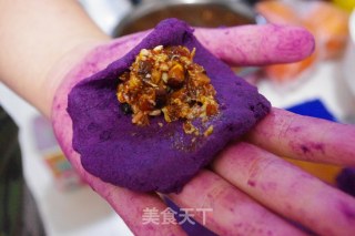 Purple Sweet Potato Meatballs recipe