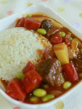 Curry Beef Rice recipe