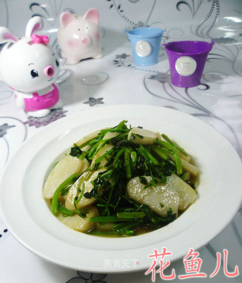 Stir-fried Rice Cake with Grass Seed recipe