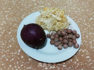 Purple Sweet Potato White Fungus and Lotus Seed Soup recipe