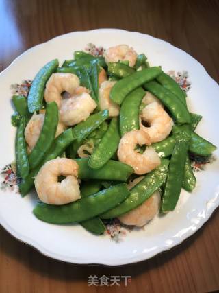 Fried Shrimp with Snow Pea recipe