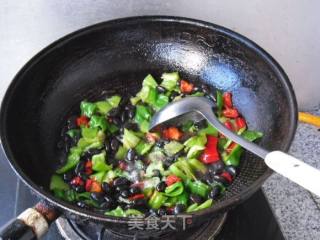 Stir-fried Black Beans with Bell Peppers recipe