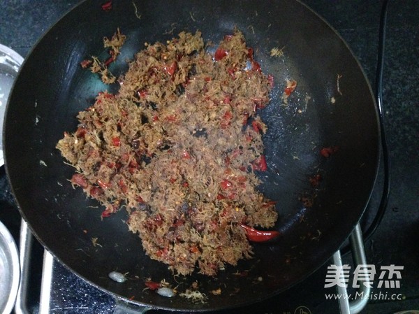 Stir-fried Pork Floss with Black Bean Sauce recipe