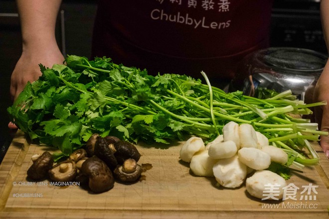 Cilantro, Mushroom and Chicken Breast Dumplings recipe